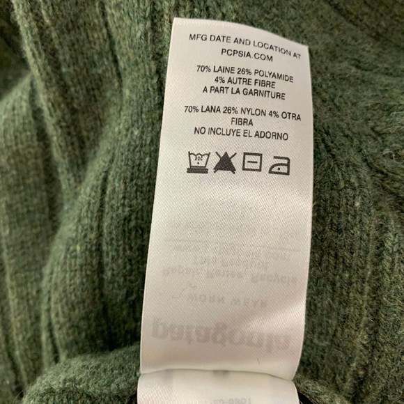 PATAGONIA Green Ribbed Wool Blend Pullover - Picture 9 of 9